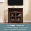 image:imageConvenience Concepts Big Sur Highboy TV Stand 36  Modern Entertainment Center For TVs up to 40 Storage Cabinet for Dining Living Room amp Entryway Console Hall Table with Shelves Weathered GrayEspresso