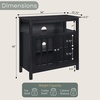 image:imageConvenience Concepts Big Sur Highboy TV Stand 36  Modern Entertainment Center For TVs up to 40 Storage Cabinet for Dining Living Room amp Entryway Console Hall Table with Shelves Weathered GrayBlack
