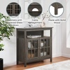 image:imageConvenience Concepts Big Sur Highboy TV Stand 36  Modern Entertainment Center For TVs up to 40 Storage Cabinet for Dining Living Room amp Entryway Console Hall Table with Shelves Weathered GrayWeathered Gray