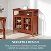 image:imageConvenience Concepts Big Sur Highboy TV Stand 36  Modern Entertainment Center For TVs up to 40 Storage Cabinet for Dining Living Room amp Entryway Console Hall Table with Shelves Weathered GrayCherry