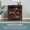 image:imageConvenience Concepts Big Sur Highboy TV Stand 36  Modern Entertainment Center For TVs up to 40 Storage Cabinet for Dining Living Room amp Entryway Console Hall Table with Shelves Weathered GrayEspresso