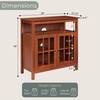 image:imageConvenience Concepts Big Sur Highboy TV Stand 36  Modern Entertainment Center For TVs up to 40 Storage Cabinet for Dining Living Room amp Entryway Console Hall Table with Shelves Weathered GrayCherry