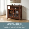 image:imageConvenience Concepts Big Sur Highboy TV Stand 36  Modern Entertainment Center For TVs up to 40 Storage Cabinet for Dining Living Room amp Entryway Console Hall Table with Shelves Weathered GrayDark Walnut