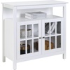 image:imageConvenience Concepts Big Sur Highboy TV Stand 36  Modern Entertainment Center For TVs up to 40 Storage Cabinet for Dining Living Room amp Entryway Console Hall Table with Shelves Weathered GrayWhite