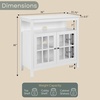image:imageConvenience Concepts Big Sur Highboy TV Stand 36  Modern Entertainment Center For TVs up to 40 Storage Cabinet for Dining Living Room amp Entryway Console Hall Table with Shelves Weathered GrayWhite