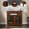 image:imageConvenience Concepts Big Sur Highboy TV Stand 36  Modern Entertainment Center For TVs up to 40 Storage Cabinet for Dining Living Room amp Entryway Console Hall Table with Shelves Weathered GrayDark Walnut