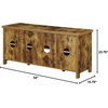 image:imageConvenience Concepts Blake Barn Door TV Stand with Shelves and Sliding Cabinets for TVs up to 60 Inches Weathered GrayBarnwood