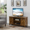image:imageConvenience Concepts Blake Barn Door TV Stand with Shelves and Sliding Cabinets for TVs up to 60 Inches Weathered GrayBarnwood
