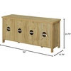 image:imageConvenience Concepts Blake Barn Door TV Stand with Shelves and Sliding Cabinets for TVs up to 60 Inches Weathered GrayEnglish Oak