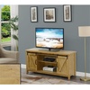 image:imageConvenience Concepts Blake Barn Door TV Stand with Shelves and Sliding Cabinets for TVs up to 60 Inches Weathered GrayEnglish Oak