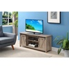 image:imageConvenience Concepts Blake Barn Door TV Stand with Shelves and Sliding Cabinets for TVs up to 60 Inches Weathered GraySandstone
