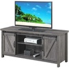 image:imageConvenience Concepts Blake Barn Door TV Stand with Shelves and Sliding Cabinets for TVs up to 60 Inches Weathered GrayWeathered Gray