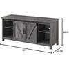 image:imageConvenience Concepts Blake Barn Door TV Stand with Shelves and Sliding Cabinets for TVs up to 60 Inches Weathered GrayWeathered Gray