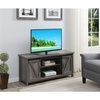 image:imageConvenience Concepts Blake Barn Door TV Stand with Shelves and Sliding Cabinets for TVs up to 60 Inches Weathered GrayWeathered Gray