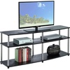 image:imageConvenience Concepts Designs2Go 3 Tier 60 TV Stand Light OakBlack