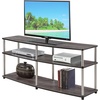 image:imageConvenience Concepts Designs2Go 3 Tier 60 TV Stand Light OakWeathered Gray