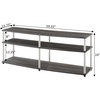 image:imageConvenience Concepts Designs2Go 3 Tier 60 TV Stand Light OakWeathered Gray