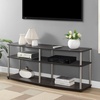 image:imageConvenience Concepts Designs2Go 3 Tier 60 TV Stand Light OakWeathered Gray