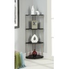 image:imageConvenience Concepts Designs2Go 4 Tier Corner Shelf BlackWhite