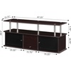 image:imageConvenience Concepts Designs2Go 50 inch TV Stand with 3 Storage Cabinets and Shelf Light OakEspresso