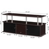 image:imageConvenience Concepts Designs2Go 50 inch TV Stand with 3 Storage Cabinets and Shelf Light OakEspresso