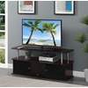 image:imageConvenience Concepts Designs2Go 50 inch TV Stand with 3 Storage Cabinets and Shelf Light OakEspresso