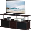 image:imageConvenience Concepts Designs2Go 50 inch TV Stand with 3 Storage Cabinets and Shelf Light OakEspresso