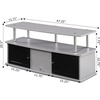 image:imageConvenience Concepts Designs2Go 50 inch TV Stand with 3 Storage Cabinets and Shelf Light OakGrey