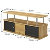 image:imageConvenience Concepts Designs2Go 50 inch TV Stand with 3 Storage Cabinets and Shelf Light OakLight Oak