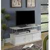 image:imageConvenience Concepts Designs2Go 50 inch TV Stand with 3 Storage Cabinets and Shelf Light OakWhite