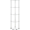 image:imageConvenience Concepts Designs2Go Classic Glass 5 Tier Corner Tower 1375  Modern Media Storage Bookshelf for Living Room Display Bookcase for Family Room Bedroom Bathroom Office GlassChrome