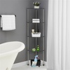 image:imageConvenience Concepts Designs2Go Classic Glass 5 Tier Corner Tower 1375  Modern Media Storage Bookshelf for Living Room Display Bookcase for Family Room Bedroom Bathroom Office GlassChrome