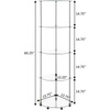 image:imageConvenience Concepts Designs2Go Classic Glass 5 Tier Corner Tower 1375  Modern Media Storage Bookshelf for Living Room Display Bookcase for Family Room Bedroom Bathroom Office GlassChrome