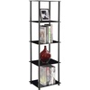 image:imageConvenience Concepts Designs2Go Classic Glass 5 Tier Tower 1575  Modern Contemporary Bookshelf Display with Media Storage Shelves for Living Room Bedroom Bathroom amp Office BlackBlack