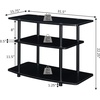 image:imageConvenience Concepts Designs2Go No Tools 3Tier TV Stand 315  Entertainment Center for TVs up to 37 Inches Modern TV Console with Shelves for Living Room Family Room BlackBlack