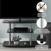 image:imageConvenience Concepts Designs2Go No Tools 3Tier TV Stand 315  Entertainment Center for TVs up to 37 Inches Modern TV Console with Shelves for Living Room Family Room BlackBlack
