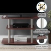 image:imageConvenience Concepts Designs2Go No Tools 3Tier TV Stand 315  Entertainment Center for TVs up to 37 Inches Modern TV Console with Shelves for Living Room Family Room BlackCherry