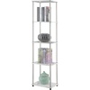 image:imageConvenience Concepts Designs2Go No Tools 5 Tier Tower PinkChromeFaux White MarbleChrome