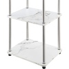 image:imageConvenience Concepts Designs2Go No Tools 5 Tier Tower PinkChromeFaux White MarbleChrome