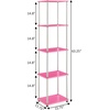 image:imageConvenience Concepts Designs2Go No Tools 5 Tier Tower PinkChromePinkChrome