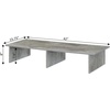 image:imageConvenience Concepts Designs2Go Small TV Riser 2375 for TVs up to 26  Contemporary TV or Computer Riser for Living Room Modern Office Den WhiteFaux Birch