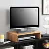 image:imageConvenience Concepts Designs2Go Small TV Riser 2375 for TVs up to 26  Contemporary TV or Computer Riser for Living Room Modern Office Den WhiteLight Oak