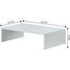 image:imageConvenience Concepts Designs2Go Small TV Riser 2375 for TVs up to 26  Contemporary TV or Computer Riser for Living Room Modern Office Den WhiteWhite