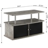 image:imageConvenience Concepts Designs2Go TV Stand with 2 Cabinets BlackFaux Birch