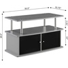image:imageConvenience Concepts Designs2Go TV Stand with 2 Cabinets BlackGrey