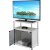 image:imageConvenience Concepts Designs2Go TV Stand with Black Glass Cabinet Black 2375L x 1575W x 2675HBlack