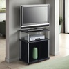 image:imageConvenience Concepts Designs2Go TV Stand with Black Glass Cabinet Black 2375L x 1575W x 2675HBlack