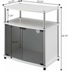 image:imageConvenience Concepts Designs2Go TV Stand with Black Glass Cabinet Black 2375L x 1575W x 2675HWhite