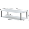image:imageConvenience Concepts Designs2Go XL 37 inch Double Tier Swivel Riser White