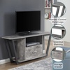 image:imageConvenience Concepts Graystone TV Stand 5925  Modern Entertainment Center for TVs up to 65 Industrial Media Console with Storage Drawer amp Shelves for Living amp Family Room CementBlackFaux BirchSlate Gray